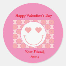 Smile Face Personnalisé Sticker de la Saint Valent