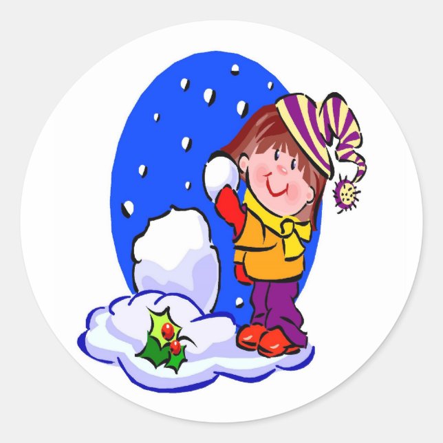 Rond Snowball combat - Sticker (Devant)