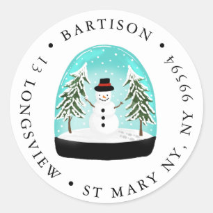 Rond snowman enneigeur société Classic Round Sticker