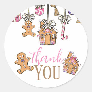 Rond Soirée rose merci Sticker