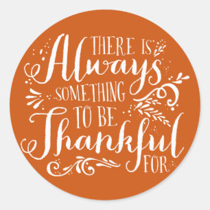 Rond Sois Remercié Script Orange Thanksgiving Sticker