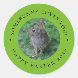 Rond SomeBunny Loves You Valentine's Day Easter Sticker