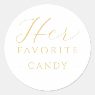 Rond Son Sticker en bonbon préféré Mariage or