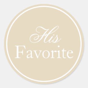 Rond Son Sticker Mariage favori Beige Ivory Khaki