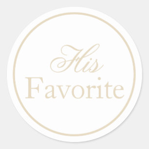 Rond Son Sticker Mariage favori Beige Ivory Khaki