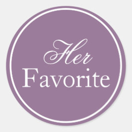 Rond Son Sticker Mariage favori Lilac Lavender Purple