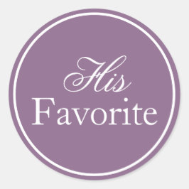 Rond Son Sticker Mariage favori Lilac Lavender Purple
