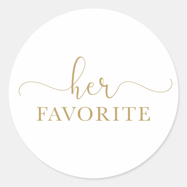 Rond Son Sticker préféré de mariage Gold (Devant)