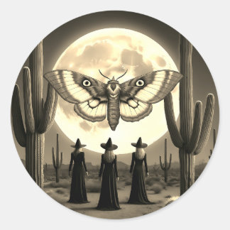 Rond Sorcières du désert et papillon lunaire - Sticker 