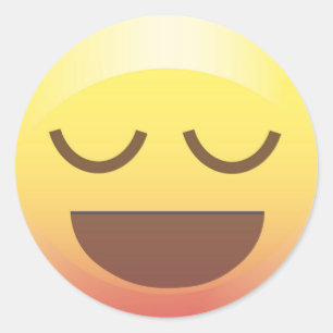 Rond Soupir de soulagement Happy Calm Emoji Sticker Vis