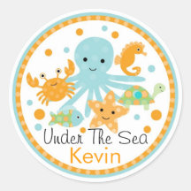 Sous le Sticker d'anniversaire de la mer