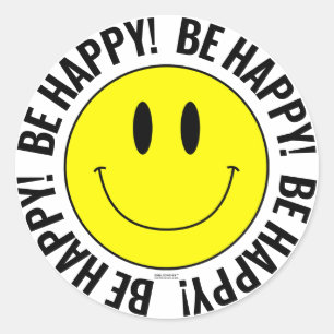 Rond Soyez Heureux ! Sticker Smilie