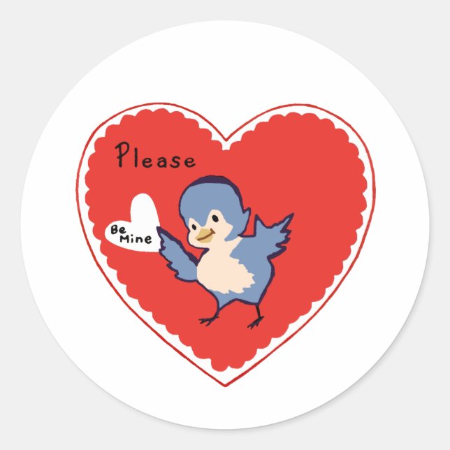 Rond Soyez mon coeur Valentine Classic Round Sticker (Devant)