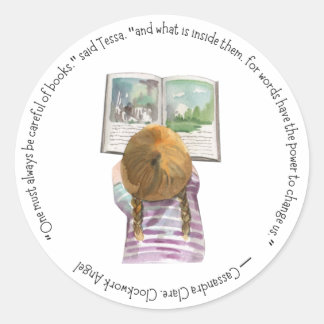 Rond Soyez prudent Sticker de livres