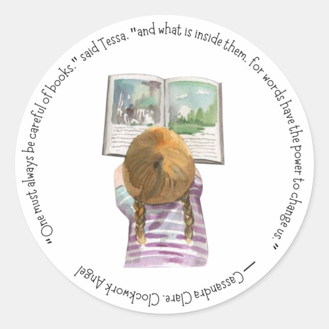 Rond Soyez prudent Sticker de livres (Devant)