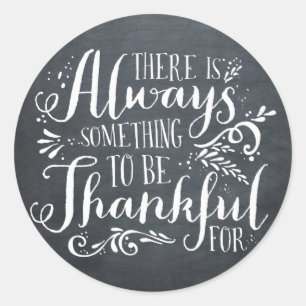 Rond Soyez Remercié Chalkboard Thanksgiving Sticker