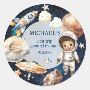 Rond Space Galaxy Premier voyage autour du Sticker Sole