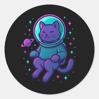 Rond Space Kitty 2099 – Astronaut Cat Sticker