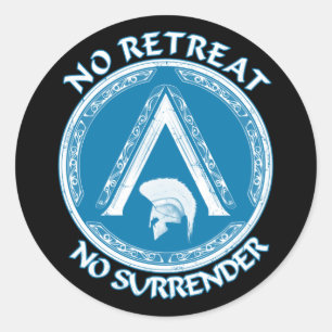 Rond Spartan Guerrier et Sticker Symbole Lambda