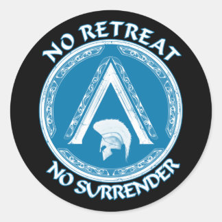 Rond Spartan Guerrier et Sticker Symbole Lambda