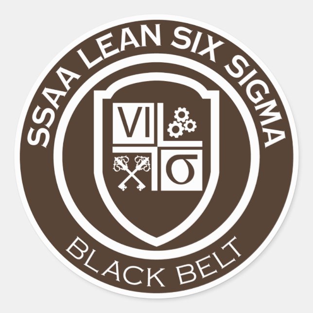 ROND SSAA BLACK BELT STICKER (Devant)