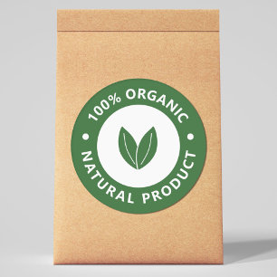 Rond Sticker 100% bio, produit naturel
