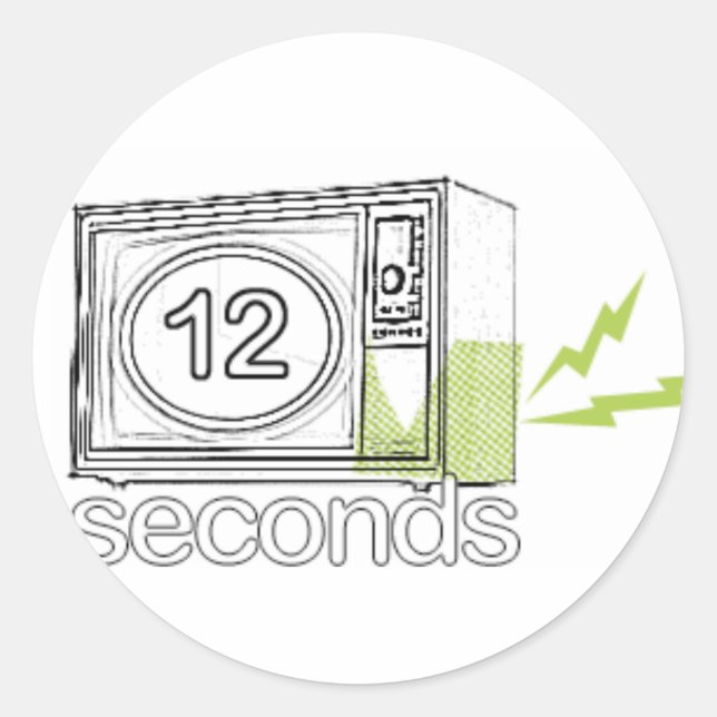 Rond Sticker 12secondes.tv (Devant)
