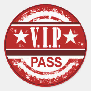 Rond Sticker à 16 parties VIP Pass Sweet (rouge)