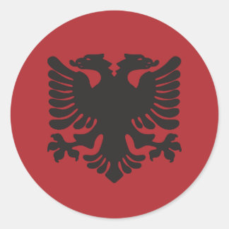 Rond Sticker à aigle rouge albanais