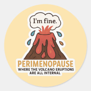 Rond Sticker à aile molten Mood - Volcan Perimenopause