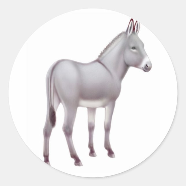 Rond Sticker à âne sicilien (Devant)