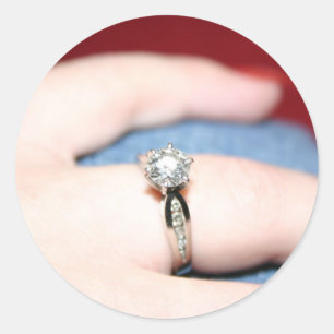 Rond Sticker à anneaux mariage - Personnalisable