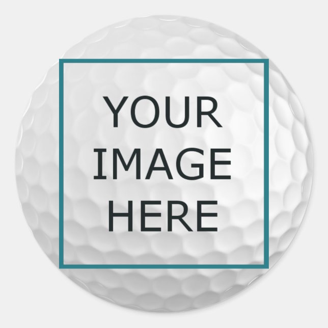 Rond Sticker à balle de golf - Avec logo (Devant)