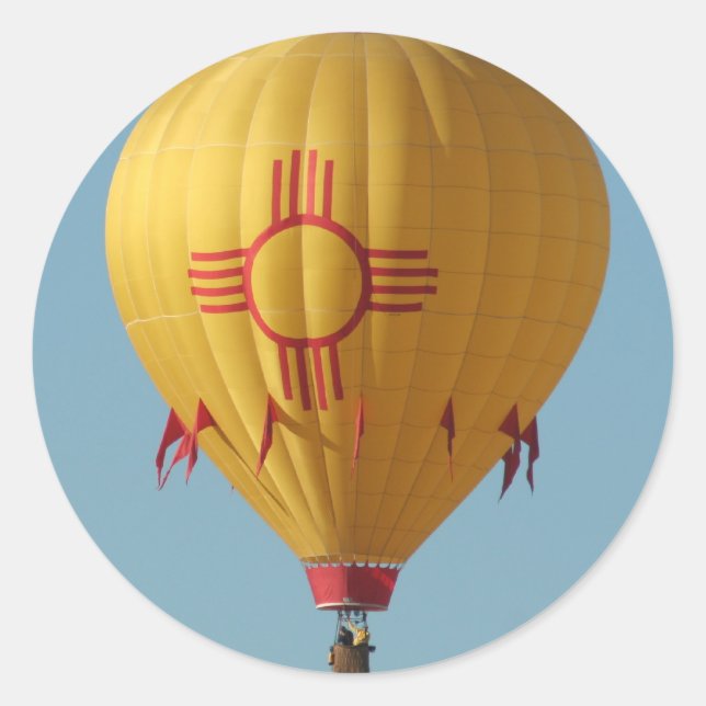Rond Sticker à ballon à air chaud pour Symbole solaire  (Devant)