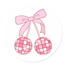 Sticker à bille Disco Coquette Bow Cherry