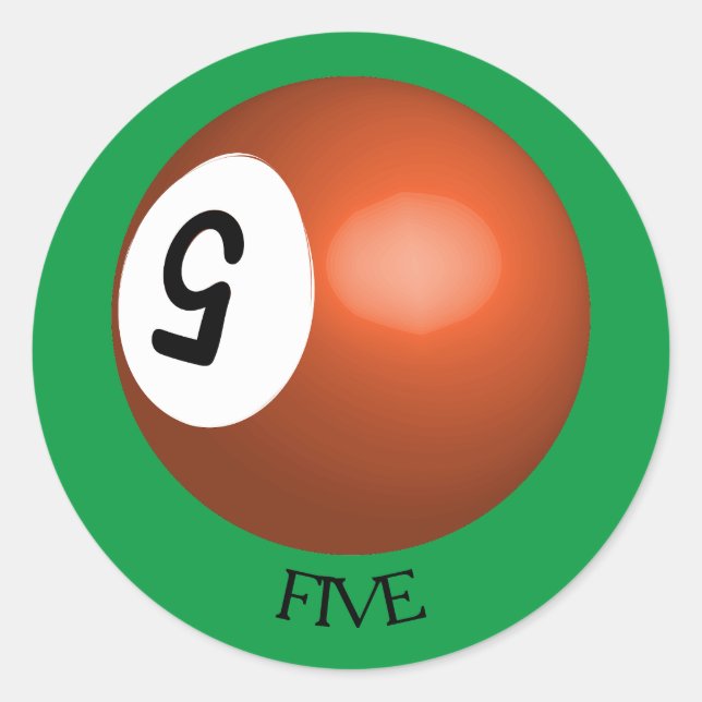 Rond Sticker à bille numéro 5 (Devant)