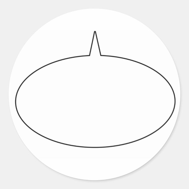 Rond Sticker à bulle de parler (Devant)
