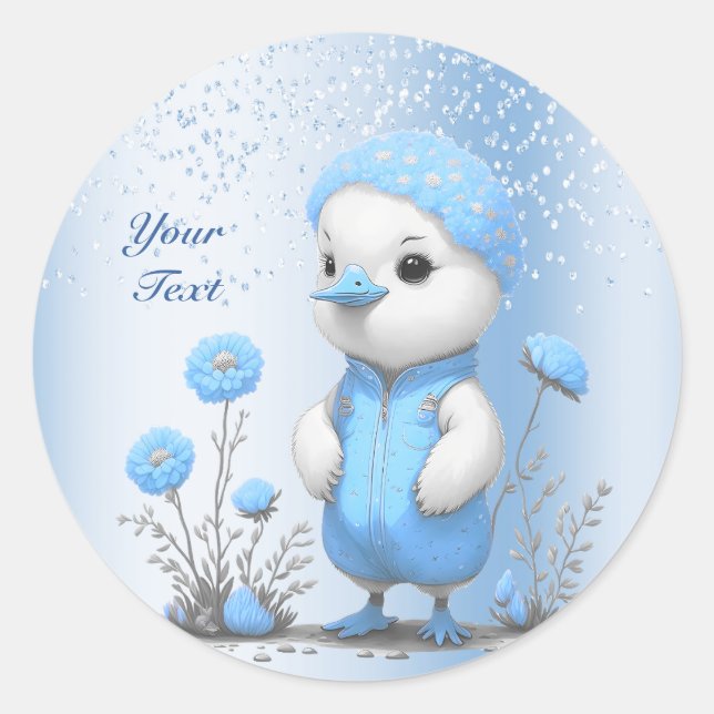 Rond Sticker à canard bleu (Devant)