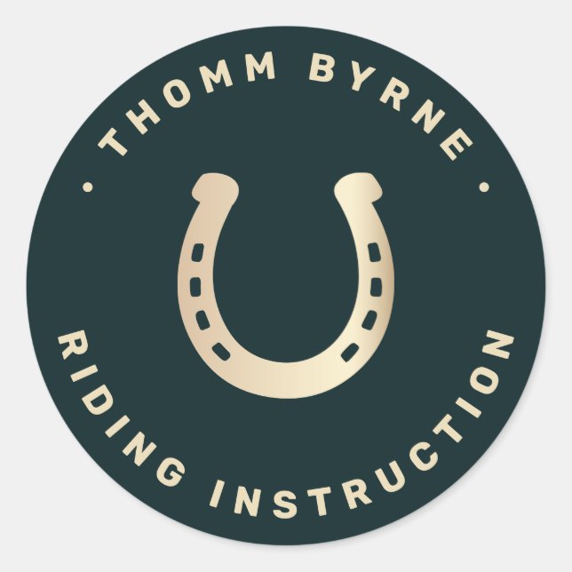 Rond Sticker à cheval classique ronde (Devant)