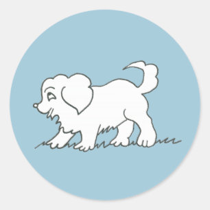 Rond Sticker à chiot