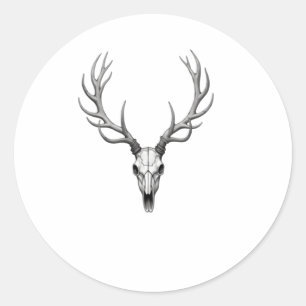 Rond Sticker à crâne de cerf moderne tendance2