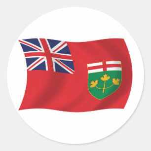 Rond Sticker à drapeau de l'Ontario