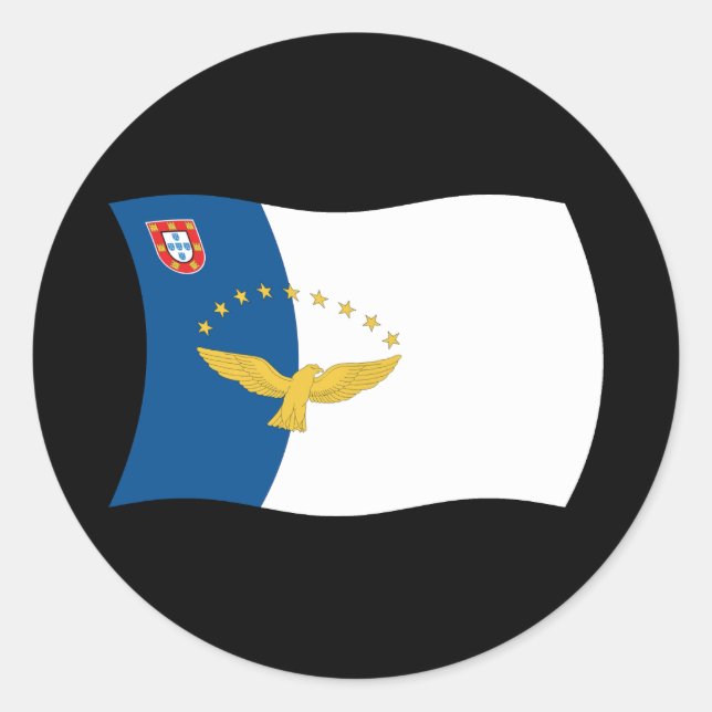 Rond Sticker à drapeau des Açores (Devant)