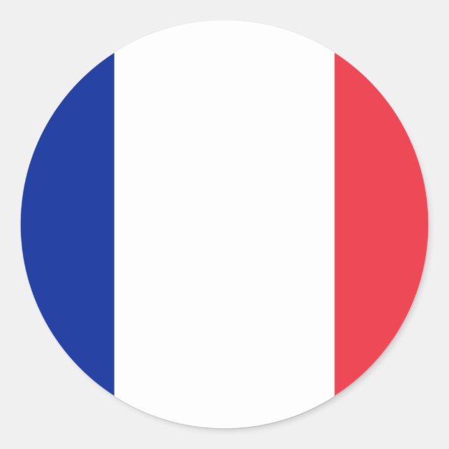 Rond Sticker à drapeau français (Devant)