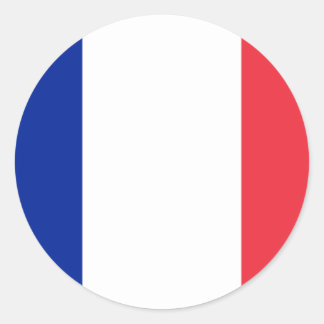 Rond Sticker à drapeau français