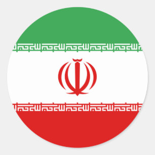 Rond Sticker à drapeau iranien