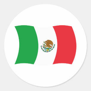 Rond Sticker à drapeau mexicain