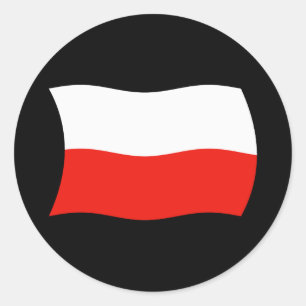 Rond Sticker à drapeau polonais