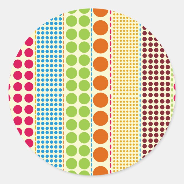 Rond Sticker à enveloppe Boho Dots (Devant)