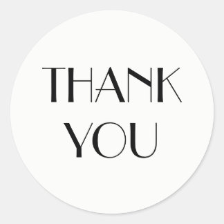 Rond Sticker à enveloppe de Merci - Blanc